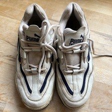 White vintage Puma Trinomic Uk