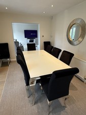 Dining table and 8 chairs