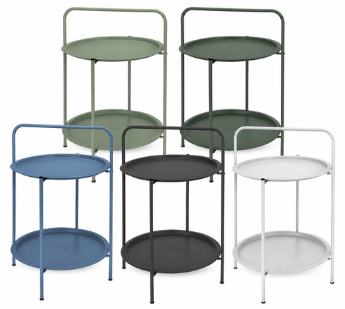 Round tier metal side - metal, table