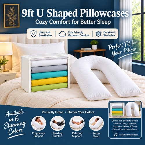 9ft shaped pillow cover and - 9ft,