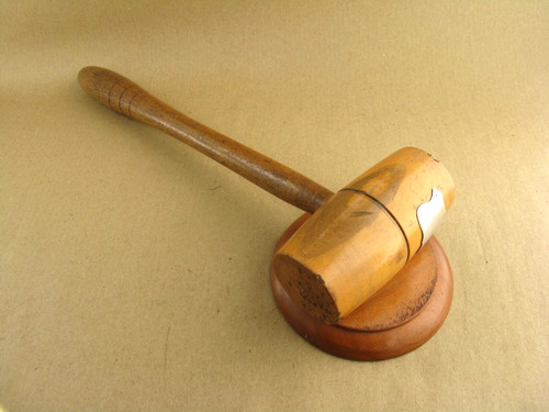 Antique wooden gavel