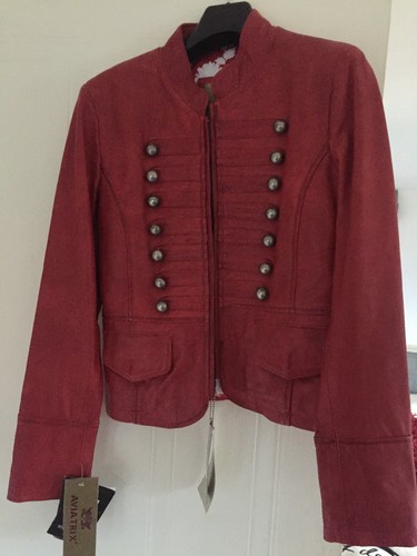 Aviatrix red leather jacket - aviatrix,