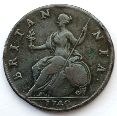 1740 george half - ii, penny