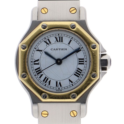 Cartier santos octagon white - cartier,