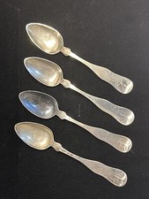 4 Early Antique Coin Silver