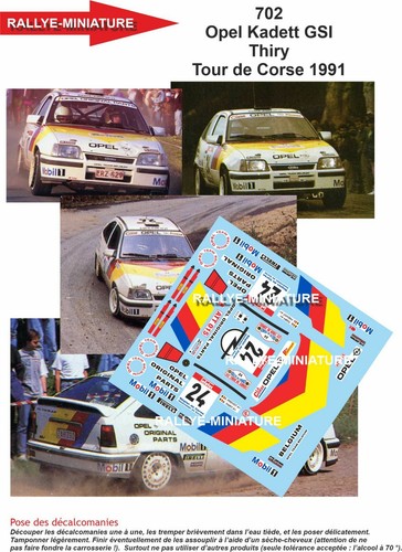 Decals ref 0702 opel - 1/24,