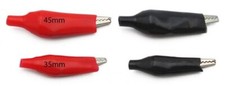 Pair of Crocodile Clips Red &