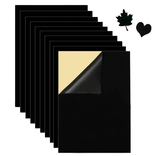 Pcs black sticky back - 10, a4