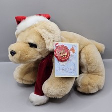 Keel Toys Golden Labrador Dog christmas Collection Hat & Scarf Soft Toy 12" 2003