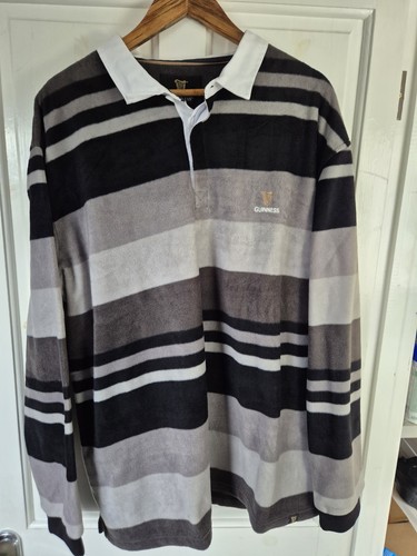 Guinness fleece rugby shirt - guinness,