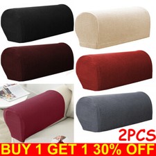 2X Removable Arm Stretch Sofa Couch Chair Protector Armchair Covers Armrest UK