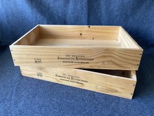Wooden Wine Box Crate x2 - 6 Bottle Shallow Size - Reclaimed