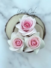 Sugar Roses Edible Flowers | Handmade Fondant Flowers For Wedding Birthday Cake