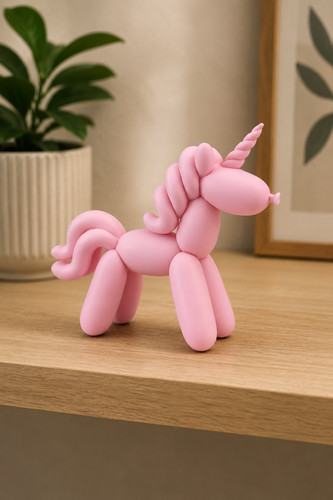 Pink balloon unicorn - balloon,