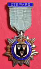 RMIB 1926 masonic festival stewards jewel sterling silver hallmark