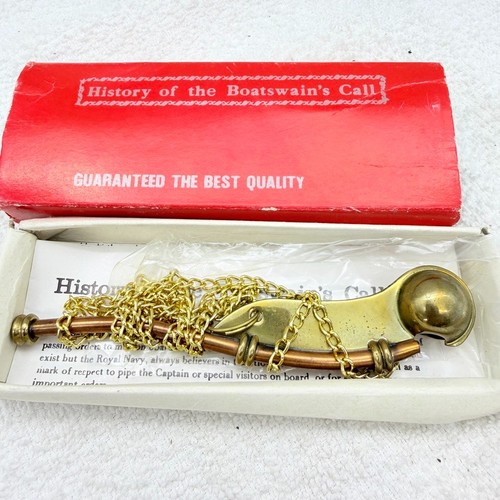 Boatswains call brass - call,