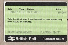 Essex Road E01 - APTIS platform ticket - final example of name. London N1