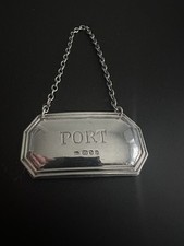 Solid Silver Georgian Style Port Decanter Wine Label R&K London 1980