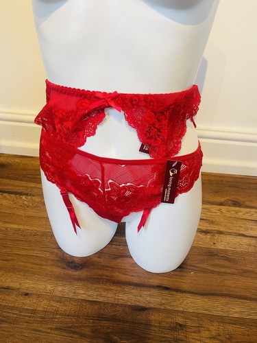 Panties set red lace - panties, thong