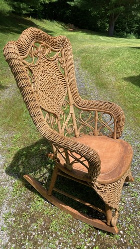 Victorian era wicker - , rocker