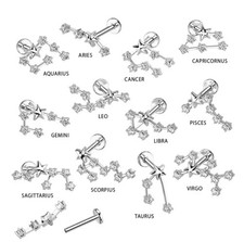 Zodiac Star Sign Cartilage Ear