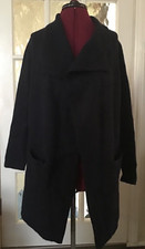 LAURA ASHLEY NAVY 3/4 SLEEVE LAMBSWOOL OPEN CAPE   SIZE 12 (EU 38)   #1049