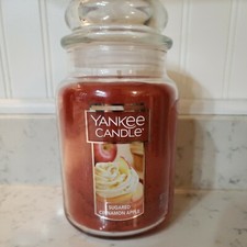 NEW Sugared Cinnamon Apple Yankee Candle Original Large Jar Candle  22 oz 