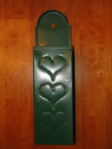 Vintage wall mount punched tin - punched,