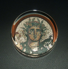 VINTAGE - ROMAN MOSAIC GLASS PAPERWEIGHT-  NIGEL PAIN