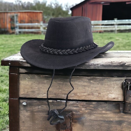 Cowboy bush hat black - hat,
