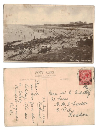 Vintage postcard rest - postcard, bay