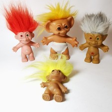4x Vintage Troll Trolls Dolls