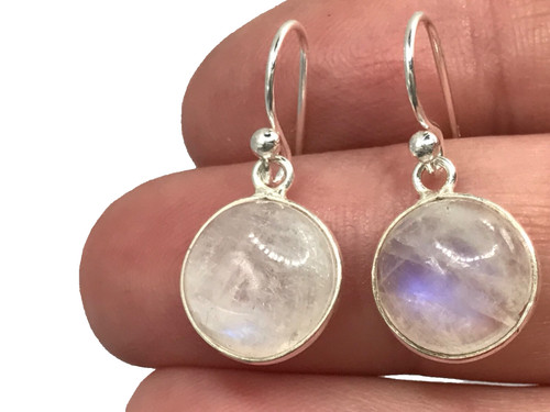 Rainbow moonstone round drop - rainbow,