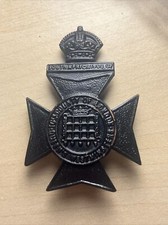 Nb24- WW1 16th Battalion County of London Queen's Westminster Rifles Cap Badge