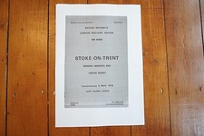 1976 Fascimilie Stoke On Trent Area Shunting Loco Local Trip Notice Timetable  