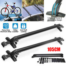 Universal Lockable Aluminium Car Roof Rack Bars No Rail Anti Theft Carrier 105CM