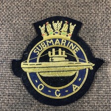 BRITISH NAVY SUBMARINER'S ASSCOCIATION O.C.A BLAZER BADGE BULLION WIRE