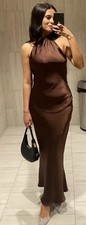 Zara Satin Long Open Back