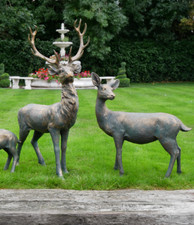 Pair of Large Resin Stag Deer