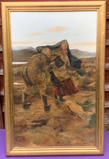 “The Last Match” Oil Painting by Harry A. Lee, After William Small – Framed