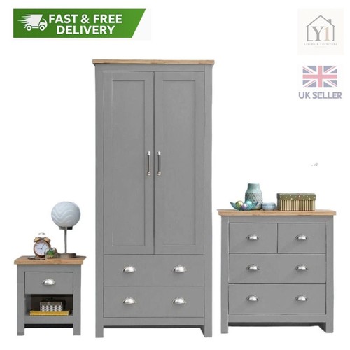 Piece grey oak bedroom set - piece,