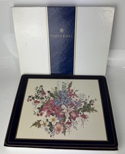 Pimpernel Birds And Flowers Table Mats Place Mats Navy Blue Hummingbird Boxed X6