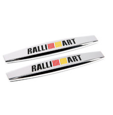 2pc MITSUBISHI Ralliart Car Side Wing Fender Metal Emblem Badge Sticker