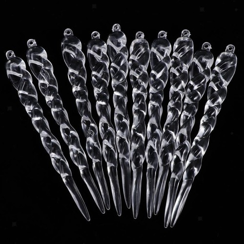 10x crystal icicles christmas - crystal,