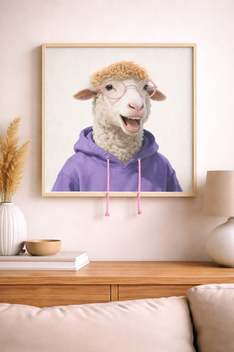 60x60cm sheep canvas wall art - canvas,