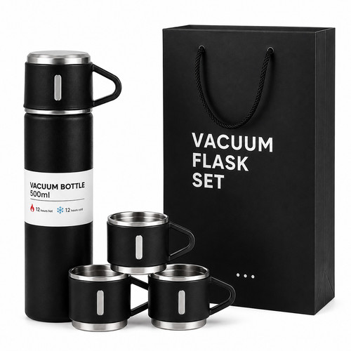 500ml black vacuum - 500ml, flask