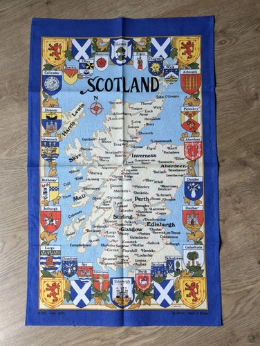 Vintage vista scotland map - map, tea