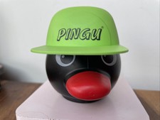 Vintage Retro 90s Pingu The Penguin 3" Plastic Head & Green Hat Ice Cream Tub