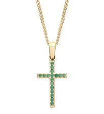 9ct Gold Simulated EMERALD &