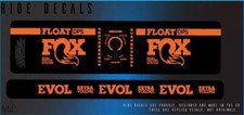 Fox DPS Orange Stickers/Decals - Licensed By Fox